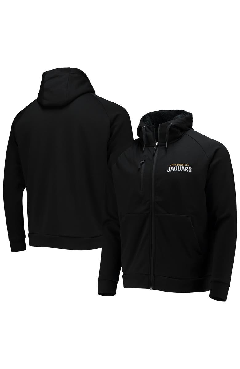 DUNBROOKE Men's Dunbrooke Black Jacksonville Jaguars Shag Tri-Blend Full-Zip Raglan Hoodie, Main, color, Black