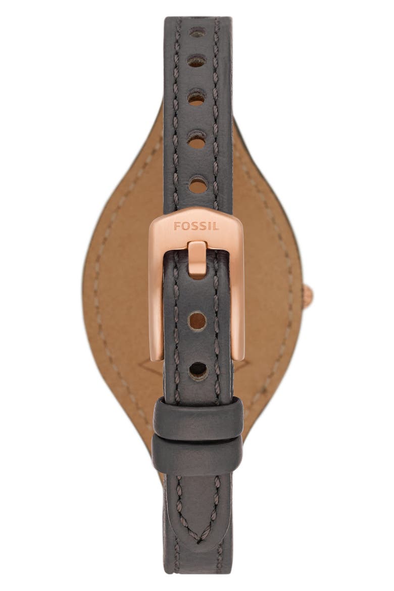 Carlie Leather Strap Watch, 28mm, Alternate, color, BLACK/ROSE GOLD