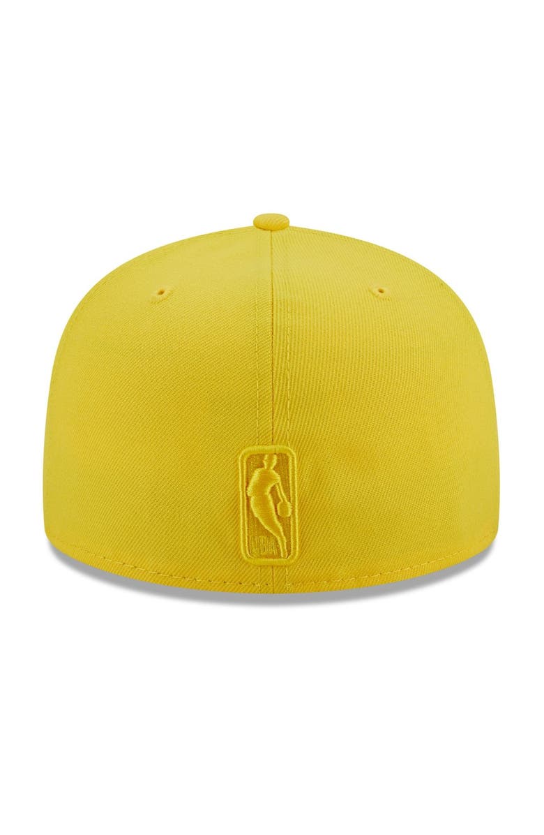 New Era Men's New Era Yellow Atlanta Hawks Color Pack 59FIFTY Fitted Hat, Alternate, color, 
