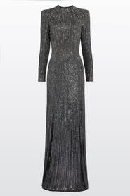 Jenny Packham Rory Embellished Mock-Neck Maxi Dress