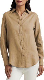 Lauren Ralph Lauren Relaxed Fit Linen Button-Up Shirt