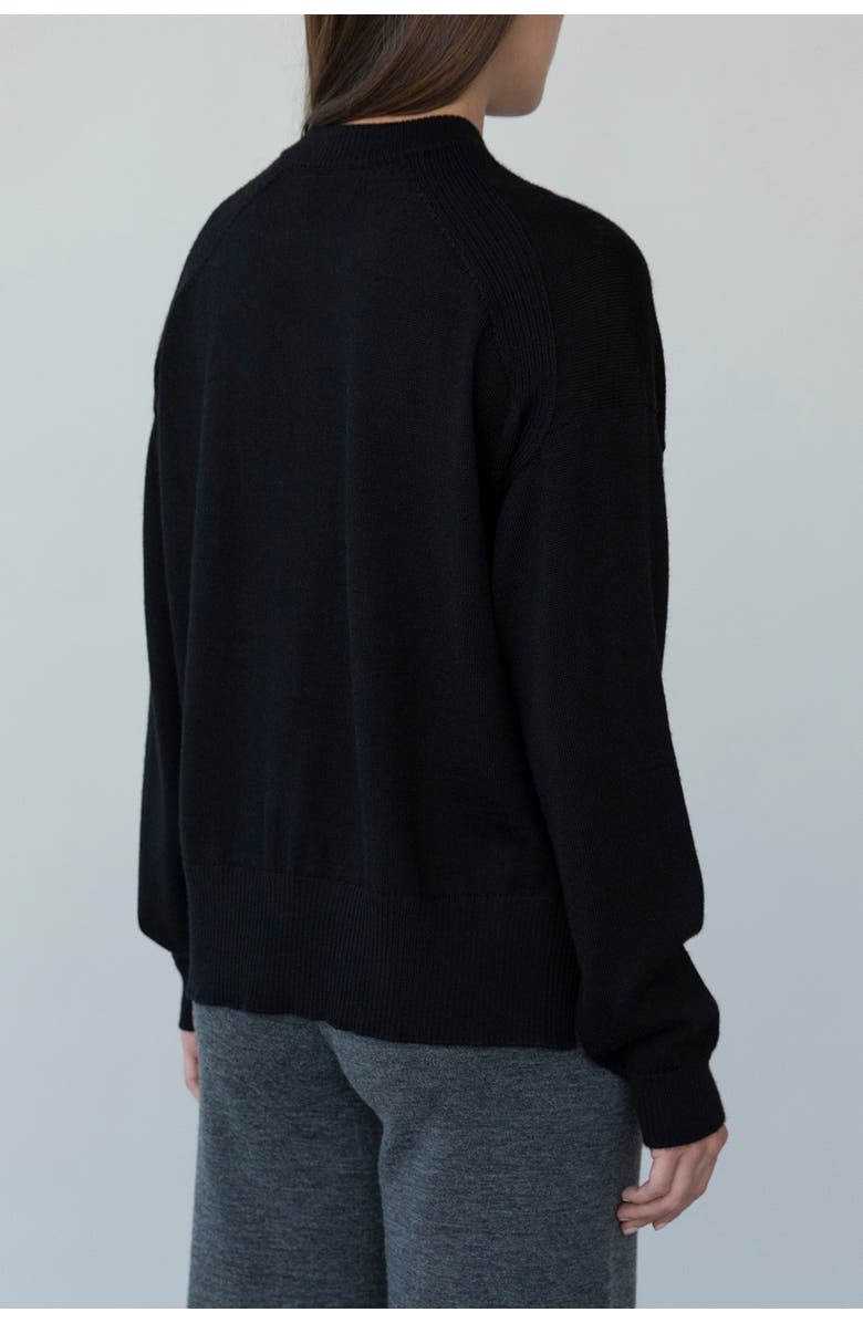 SSKEIN Crew Neck Pullover, Alternate, color, Black