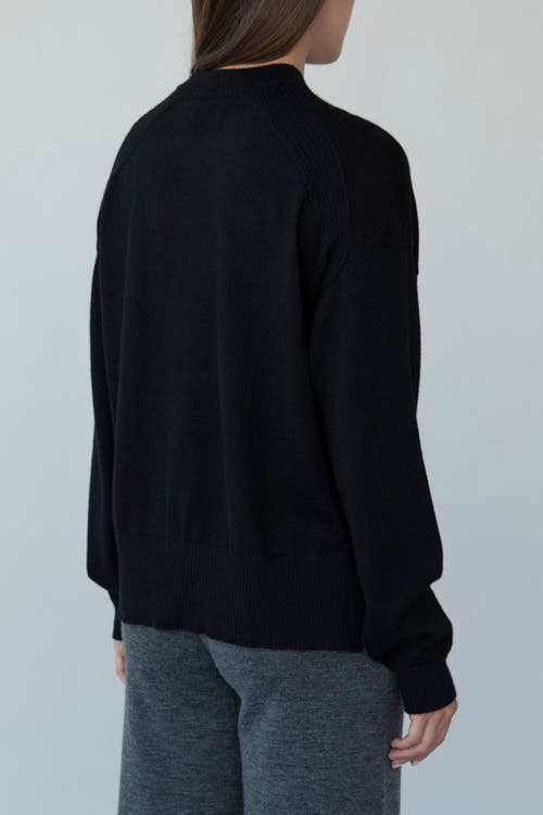 Sskein Crew Neck Boxy Pullover In Black