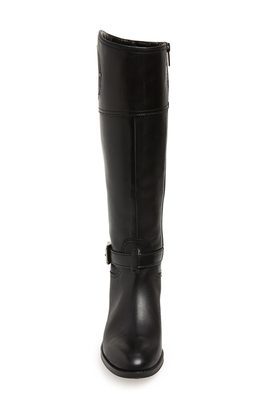 'Phillie' Tall Riding Boot, Alternate, color, BLACK LEATHER