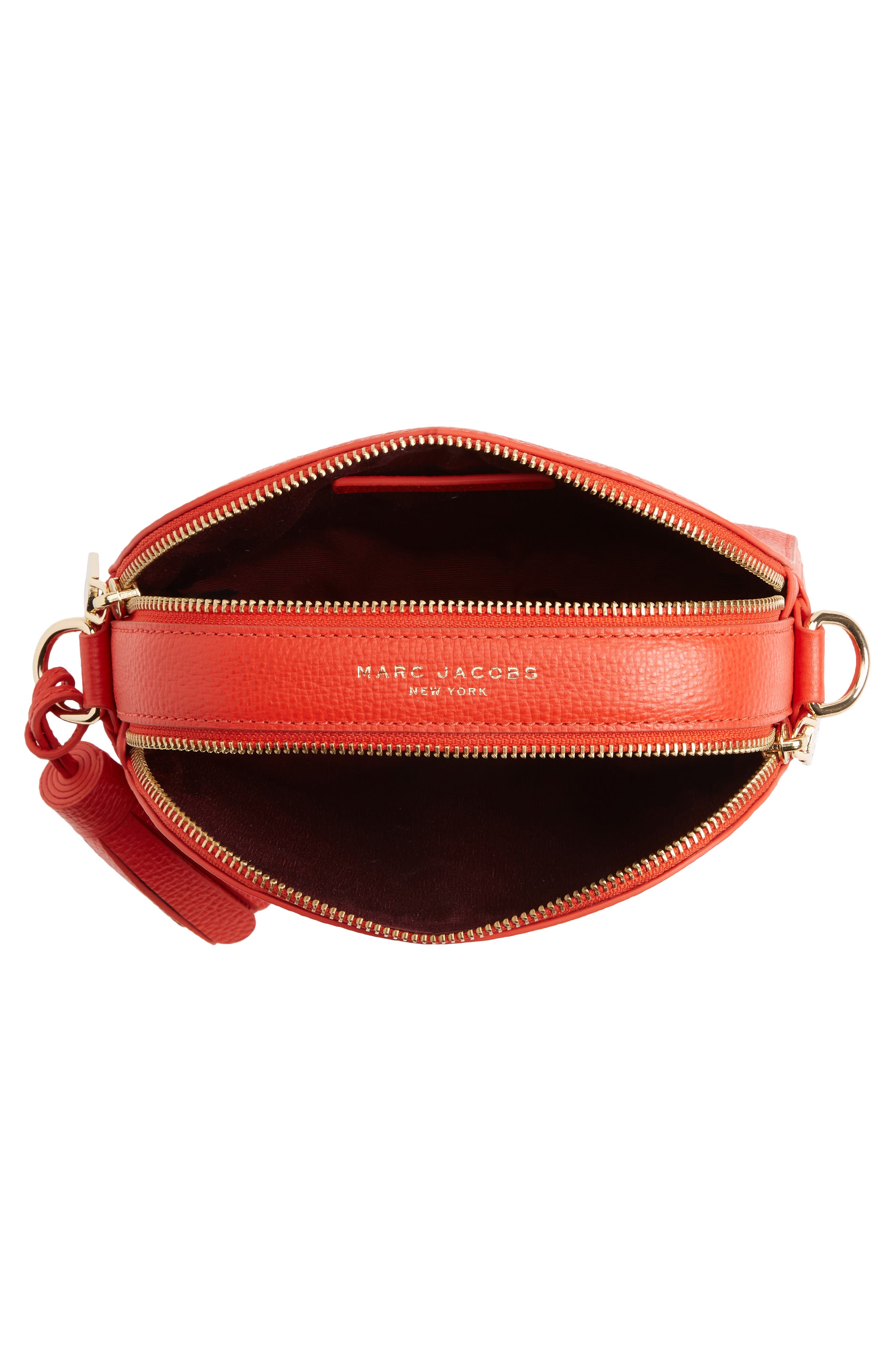 The Shutter Leather Crossbody Bag, Alternate, color, POINCIANA