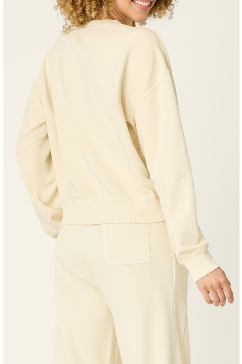 Washed Away Garment Dye Cotton French Terry Pajamas, Alternate, color, L.BONE