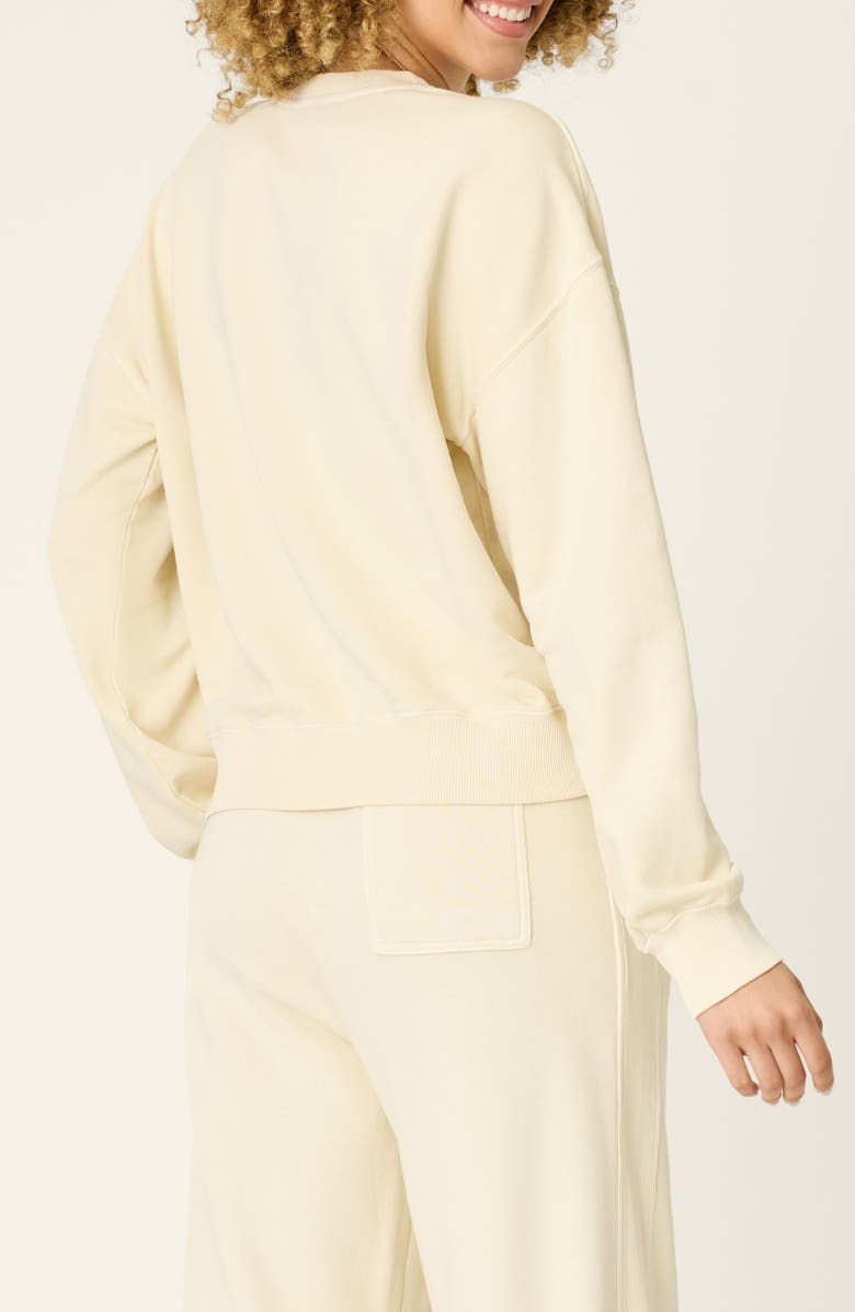 PJ Salvage Washed Away Garment Dye Cotton French Terry Pajamas, Alternate, color, L.bone