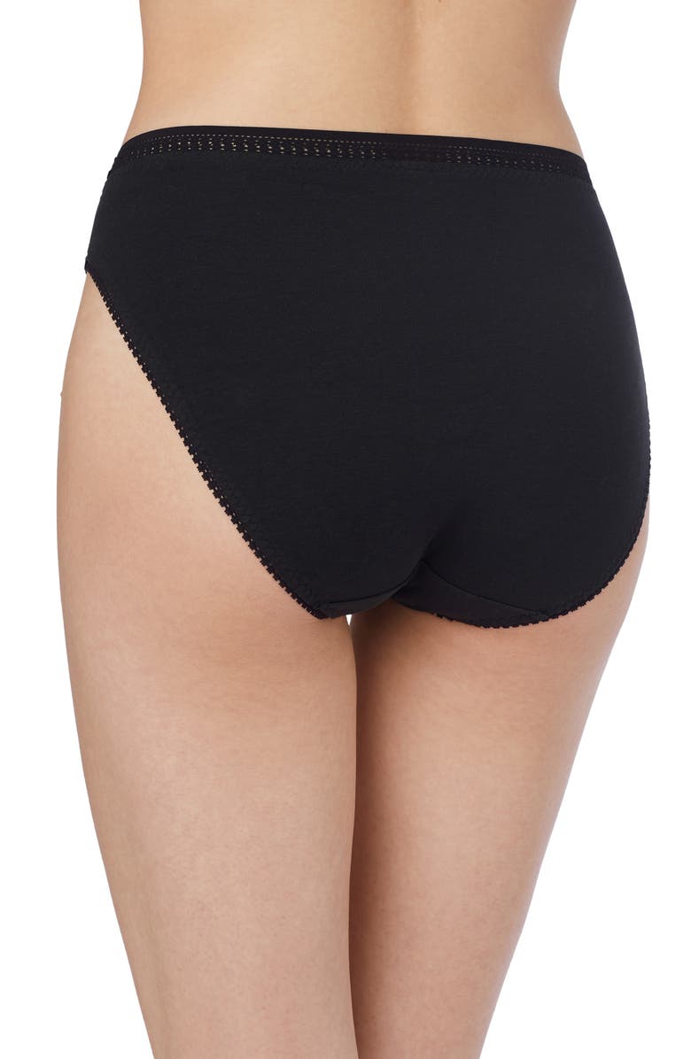On Gossamer 'Cabana' High Cotton Briefs, Alternate, color, Black