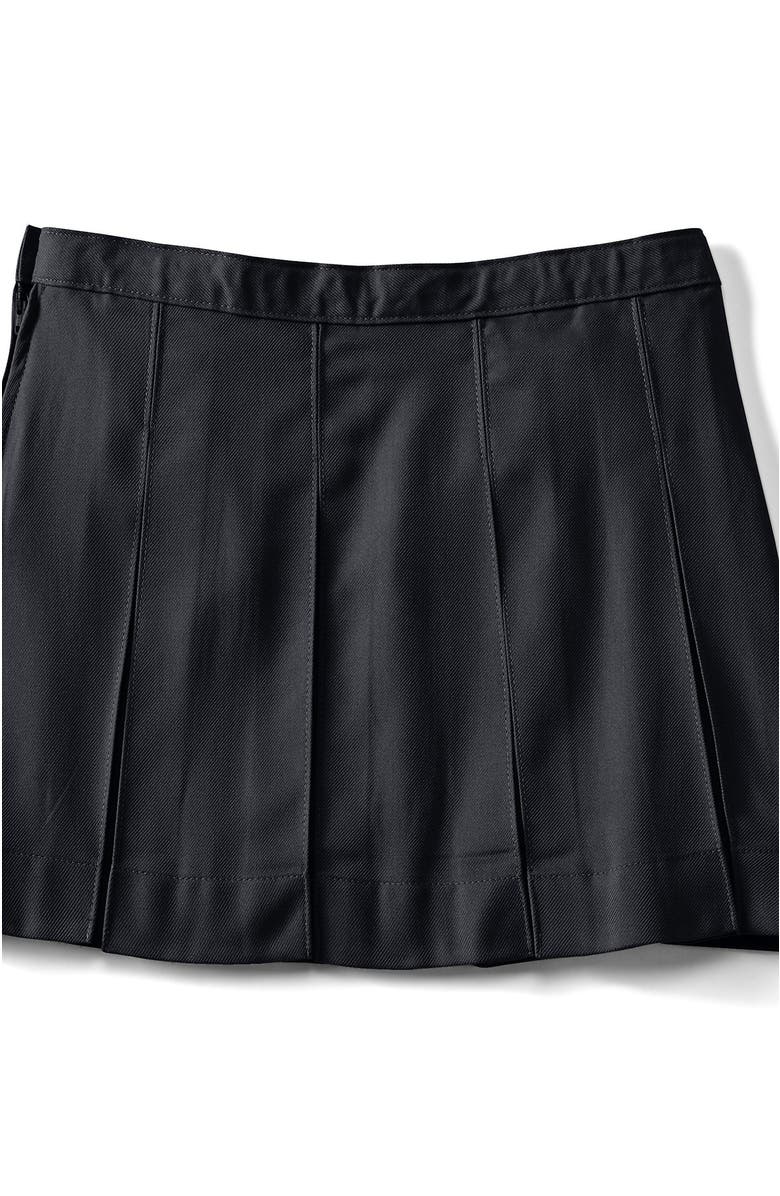 Lands
 End School Uniform Girls Solid Box Pleat Skirt Above Knee, Alternate, color, Black