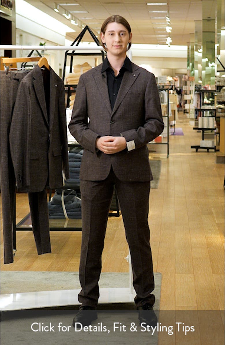 Midland Contemporary Fit Mauve Slub Woll Blend Suit, sales video thumbnail