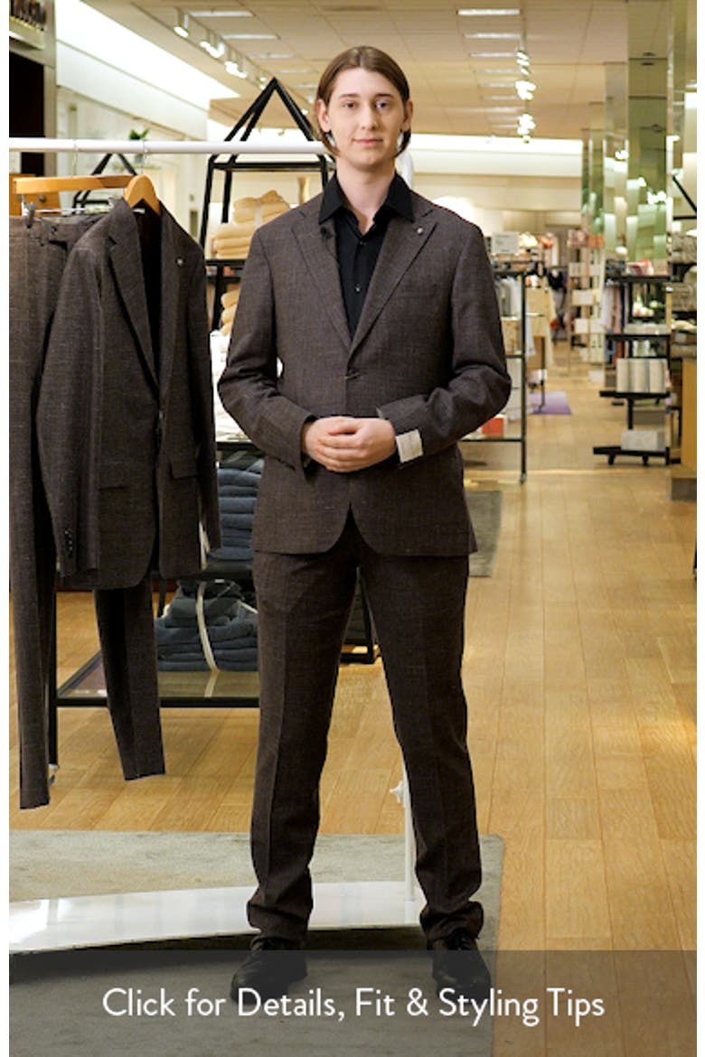 Midland Contemporary Fit Mauve Slub Woll Blend Suit video