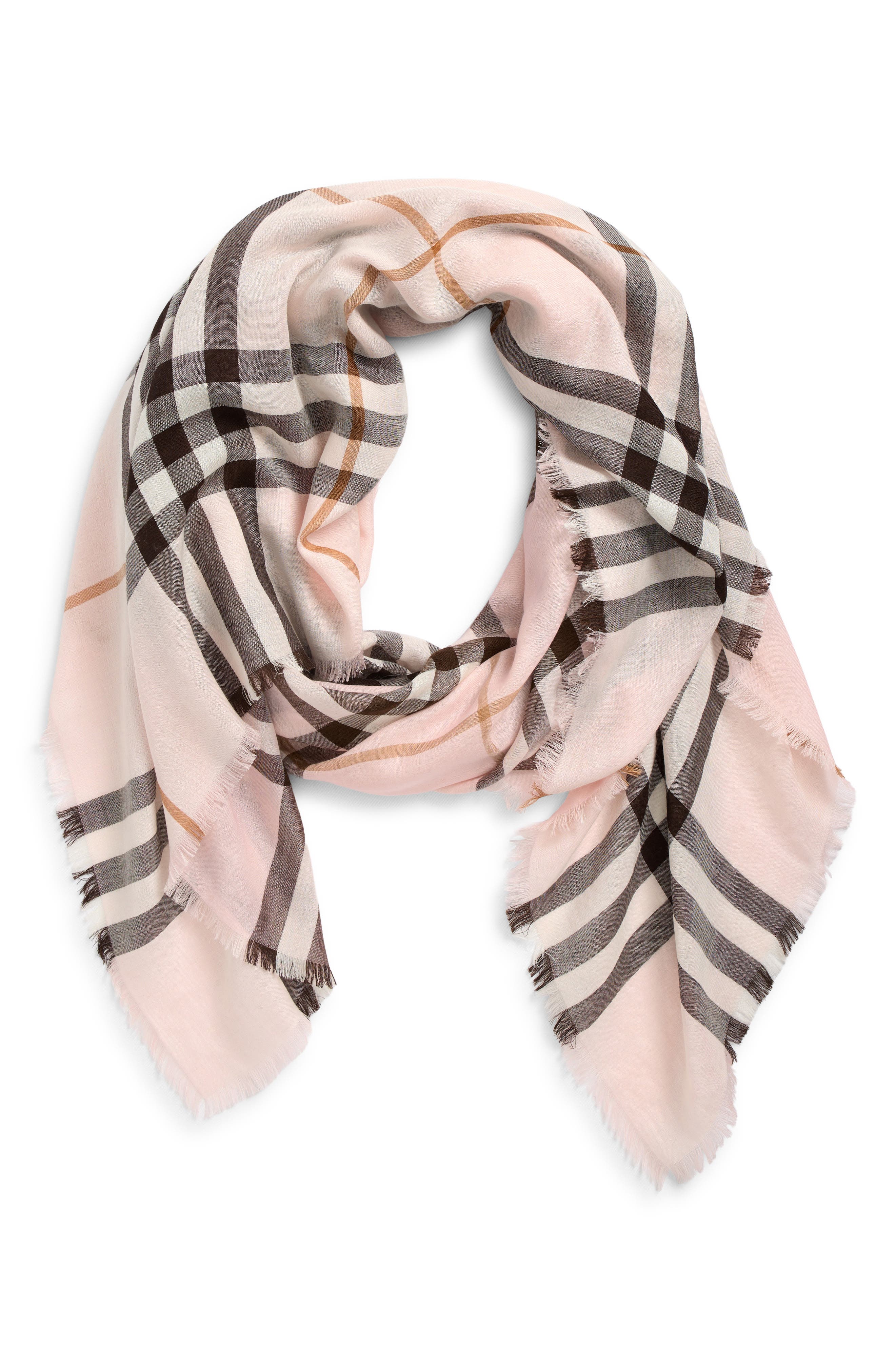 Burberry Reversible Medium Check Wool & Silk Scarf | Nordstrom