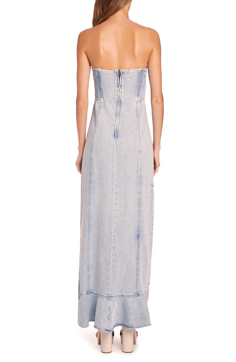 Amanda Uprichard Symone Strapless High-Low Dress, Alternate, color, 