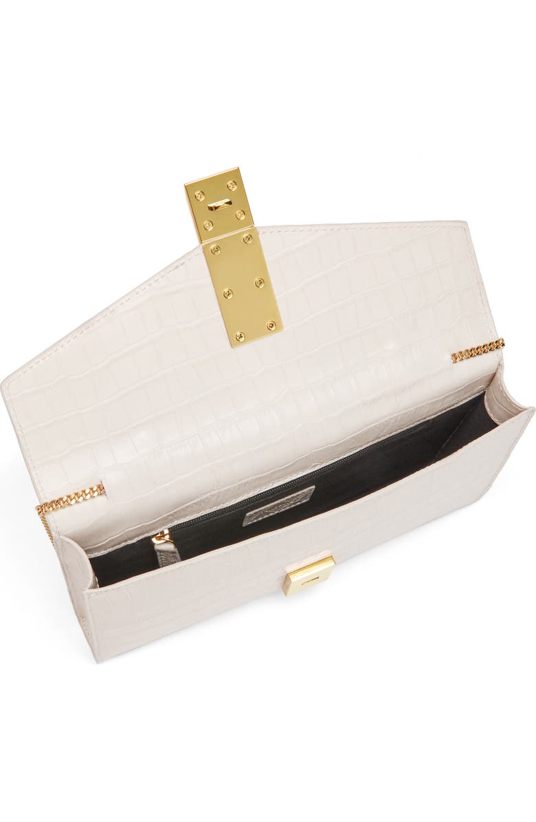 DeMellier Vancouver Leather Clutch, Alternate, color, Chalk