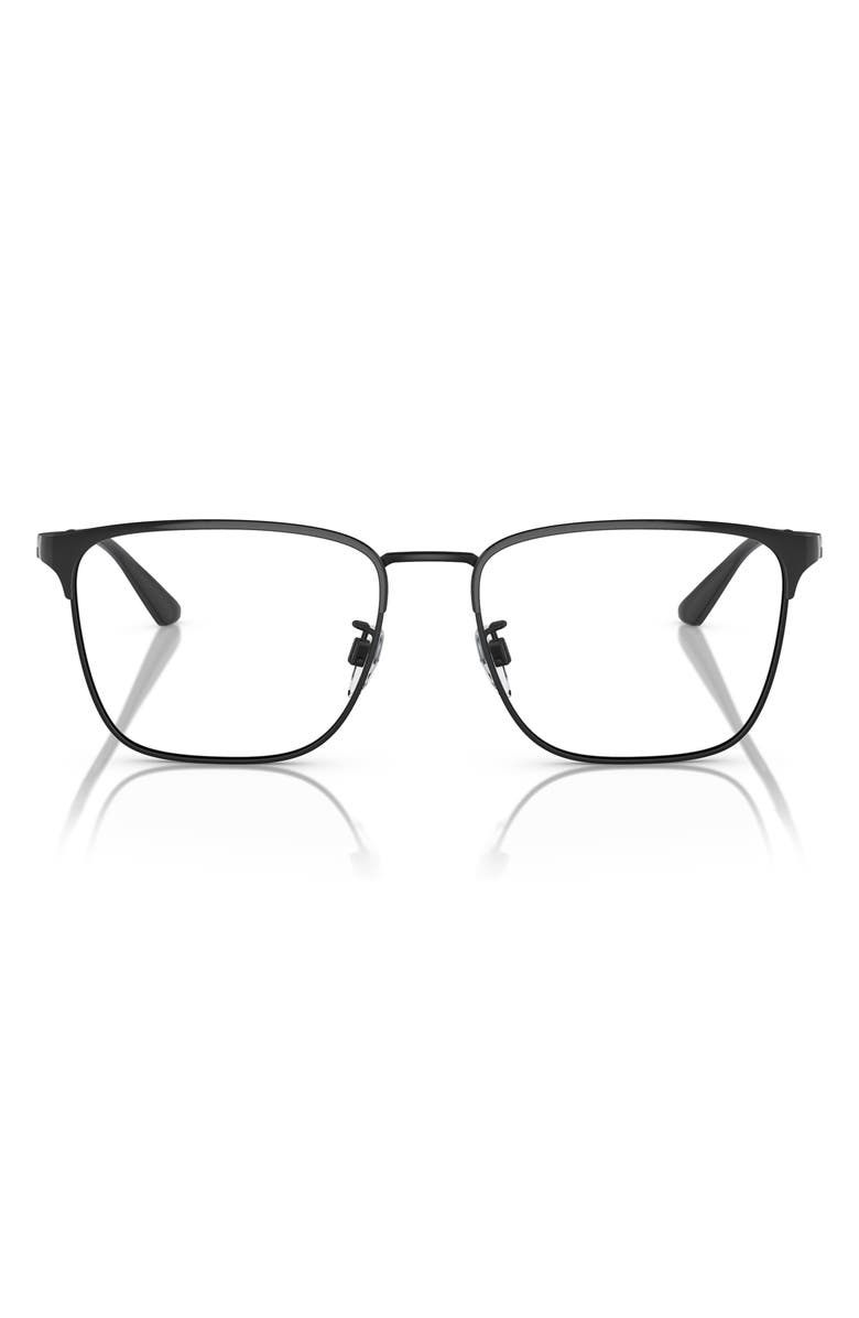 Emporio Armani 56mm Optical Glasses, Main, color, Matte Black / Demo Lens