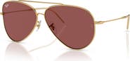 Ray-Ban Reverse 62mm Oversize Aviator Sunglasses