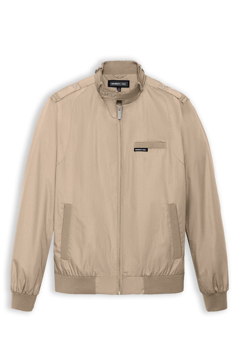 Classic Iconic Racer Jacket, Alternate, color, Khaki