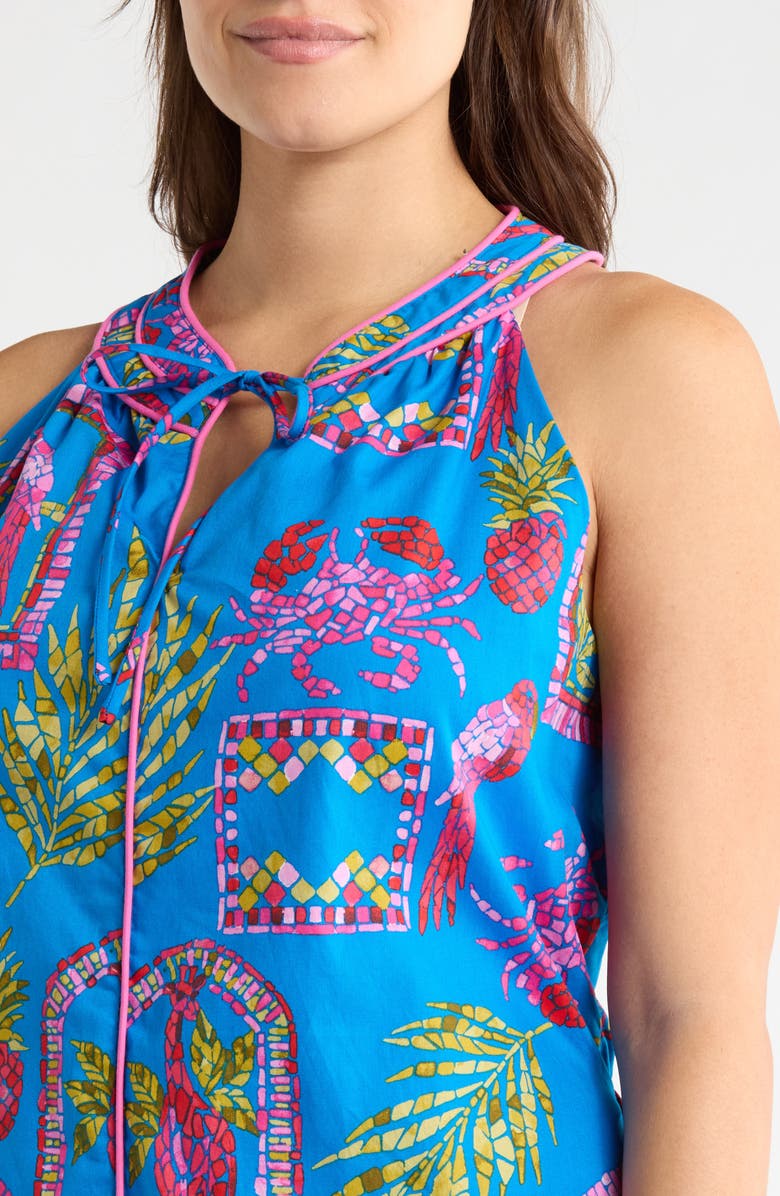 SUGARLIPS Bally Tropical Print Sleeveless Minidress, Alternate, color, Pink-Blue-Green