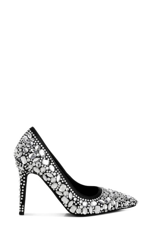 London Rag Iceout Crystal Embellished Pump In Black