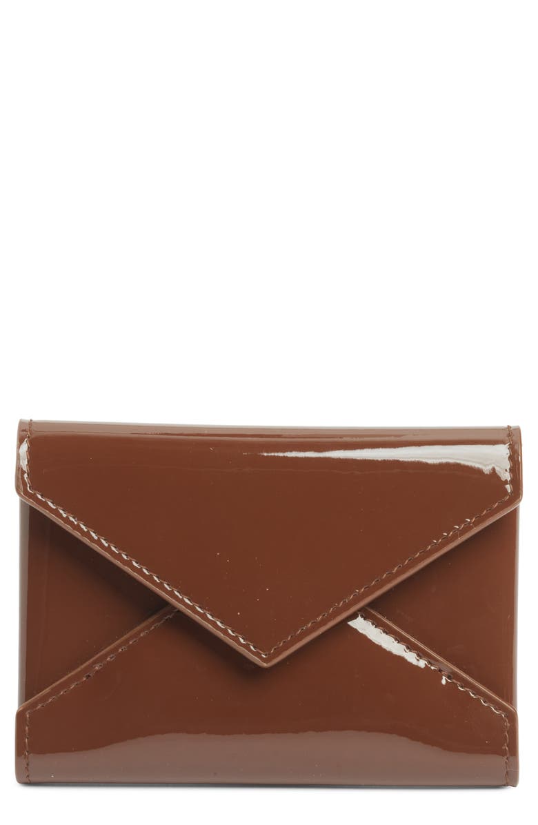 Saint Laurent Patent Leather Card Case, Main, color, 