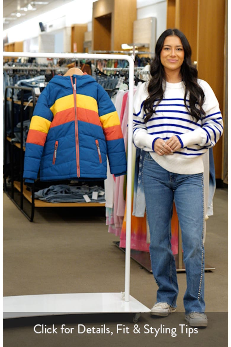 Kids' Colorblock Quilted Hooded Jacket video