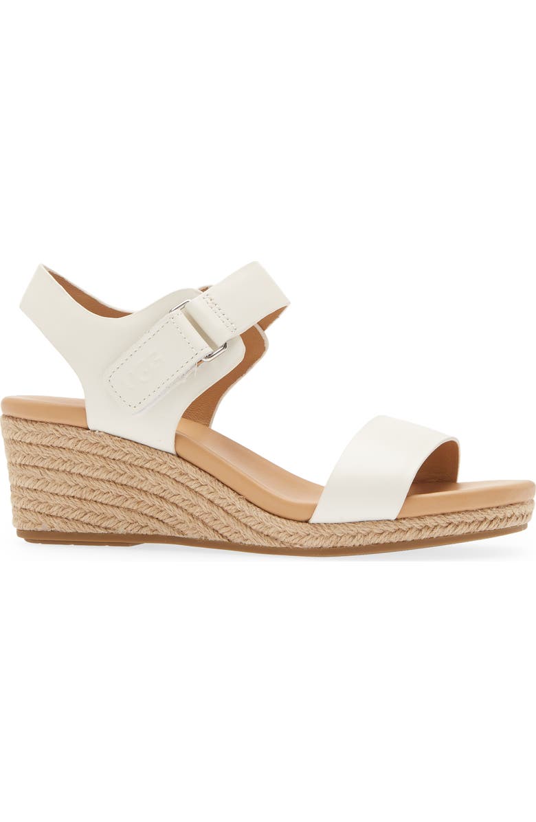 UGG<sup>®</sup> UGG Eisley Leather Espadrille Wedge Sandal, Alternate, color,