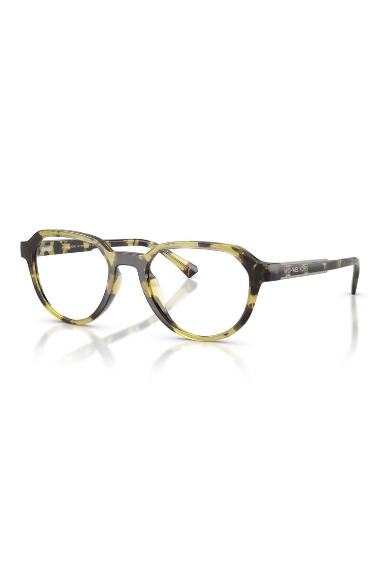 Lanai 52mm Geometric Optical Glasses, Alternate, color, OLIVE TORTOISE / OLIVE