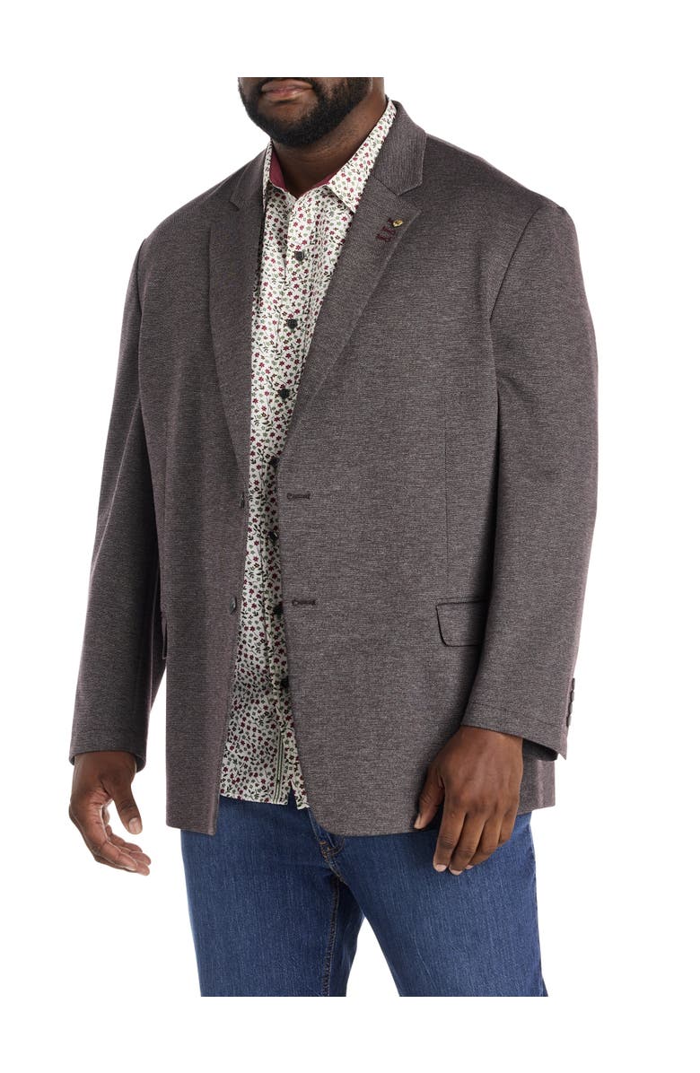 Synrgy by DXL Big & Tall Jacket-Relaxer Knit Sport Coat, Main, color, Purple
