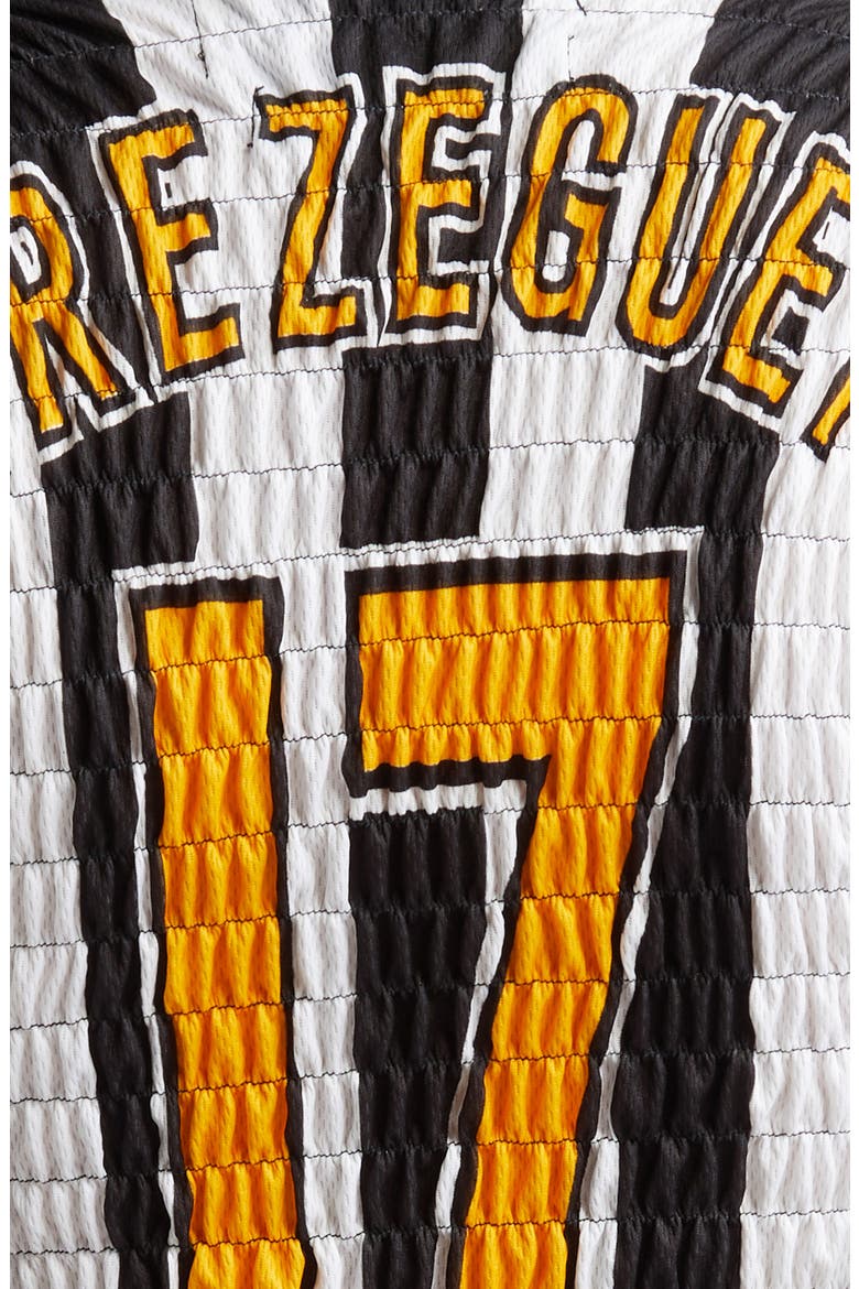 Shirred Soccer Jersey, Alternate, color, BLACK/ BLUE/ WHITE MULTI