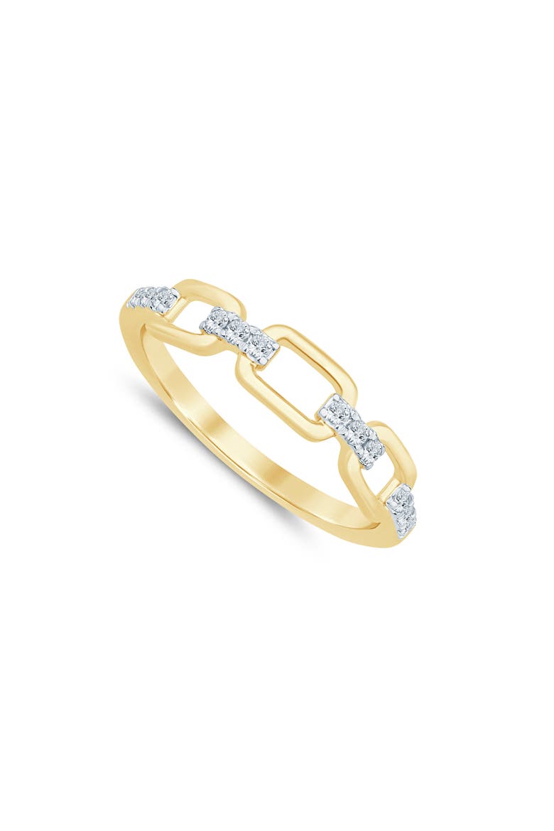Diamond Link Ring - 0.1ct., Alternate, color, YELLOW