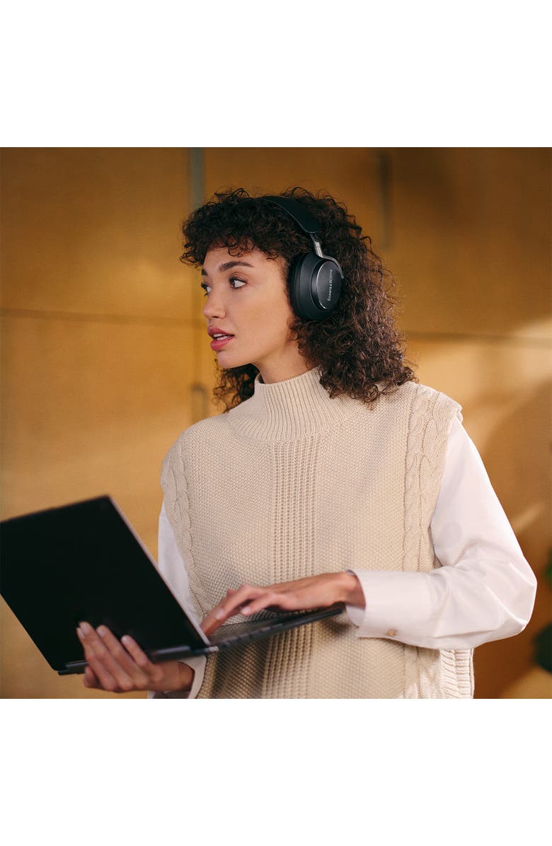 Bowers & Wilkins Px8 Wireless Bluetooth Over-Ear Headphones with Active Noise Cancellation, Alternate, color, Black