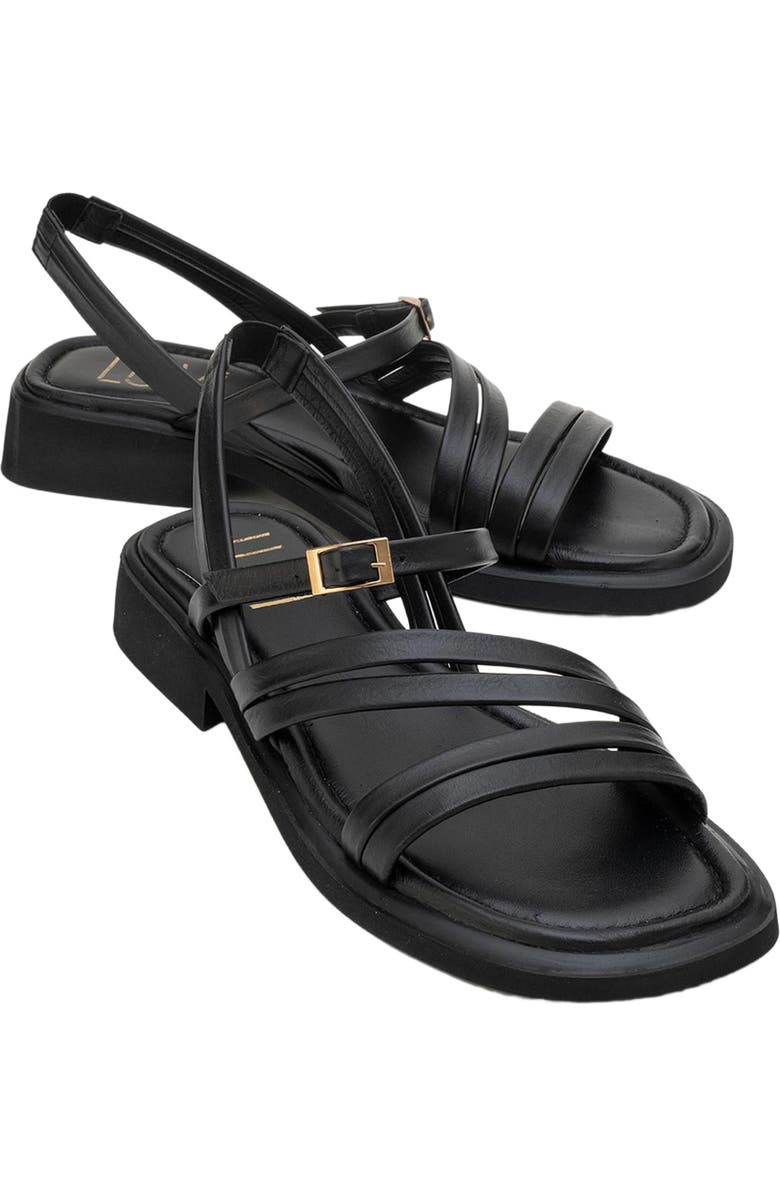 Forever & Always Shoes Cesar Leather Sandals, Main, color, Black Leather