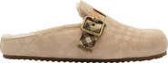 Burberry Check Shearling Urchin Clogs