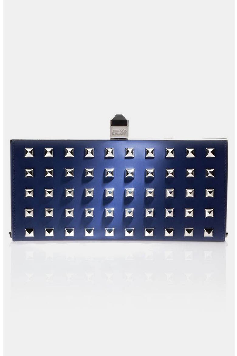 Rebecca Minkoff for Stellé Audio 'Studded Speaker' Clutch, Alternate, color, NAVY BLUE