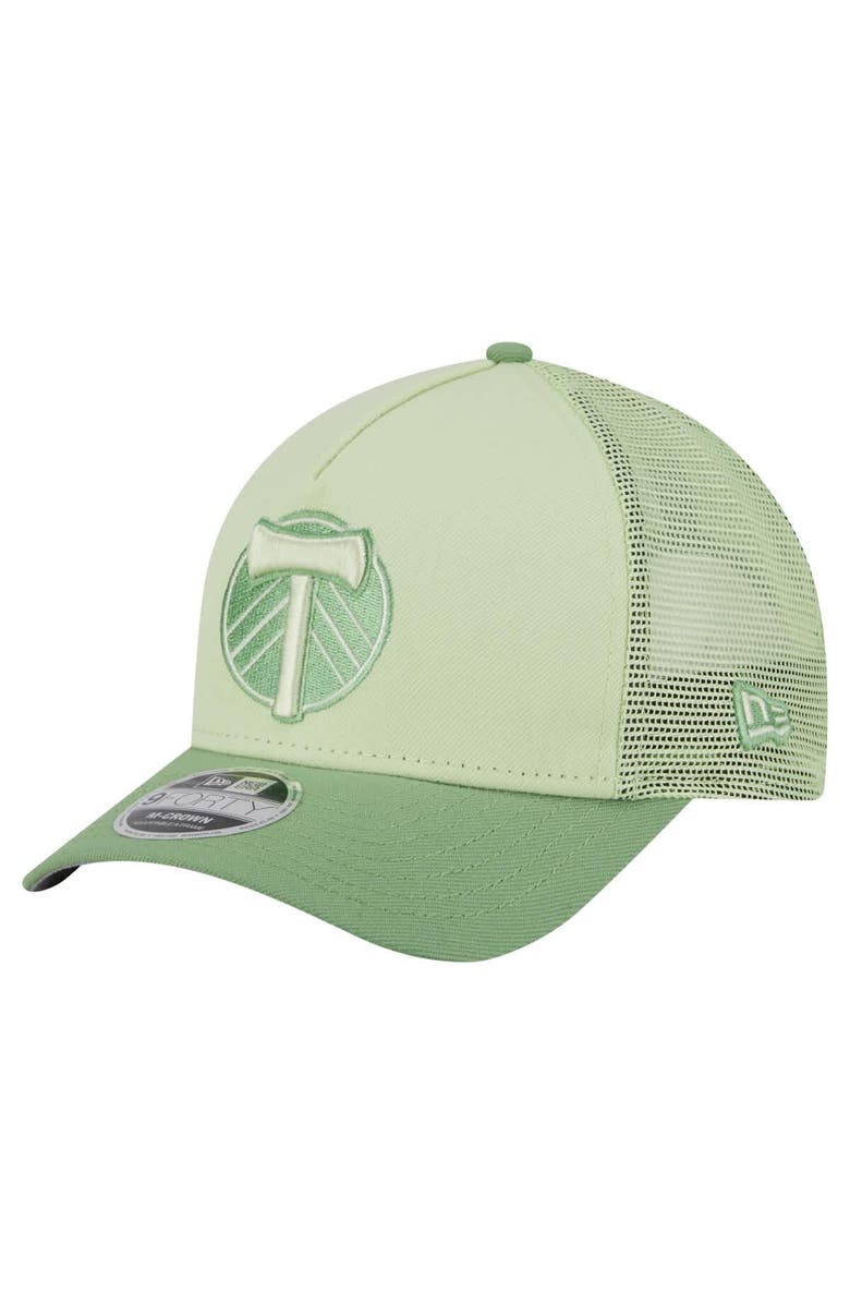 New Era Men's New Era Green Portland Timbers Color Pack 9FORTY A-Frame Adjustable Trucker Hat, Main, color, Green