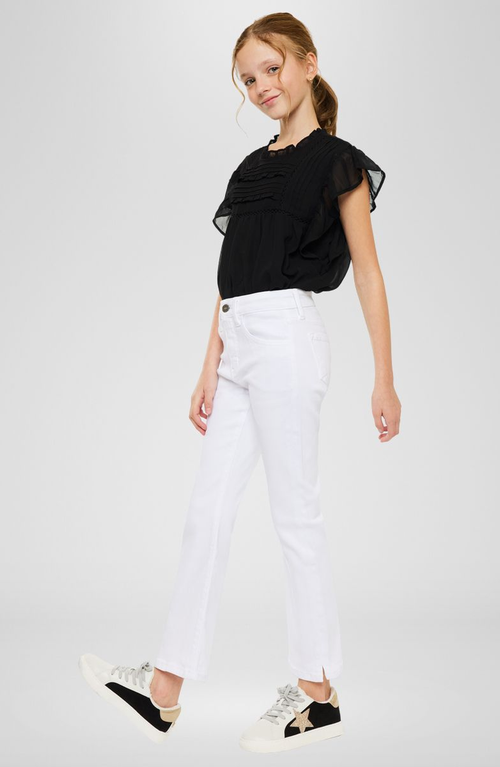 Kancan Bristol High Rise Kick Flare Jeans In White