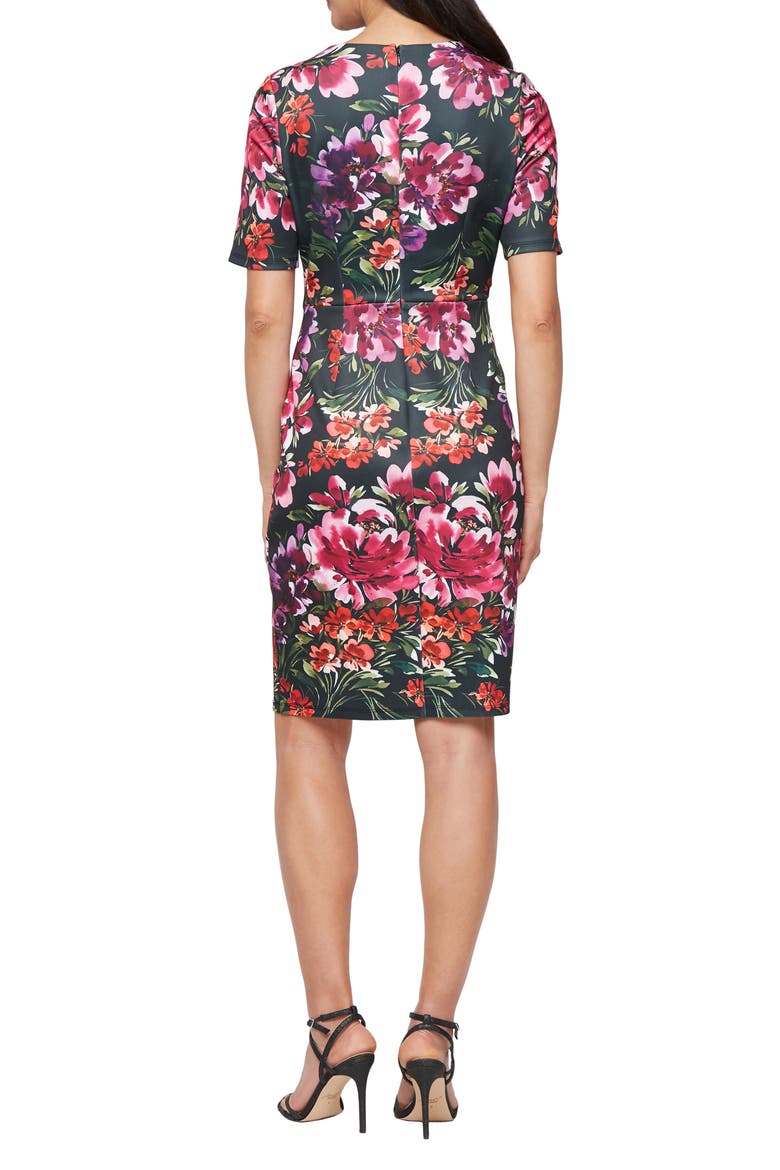 Cutout Sheath Dress, Alternate, color, BLACK MULTI