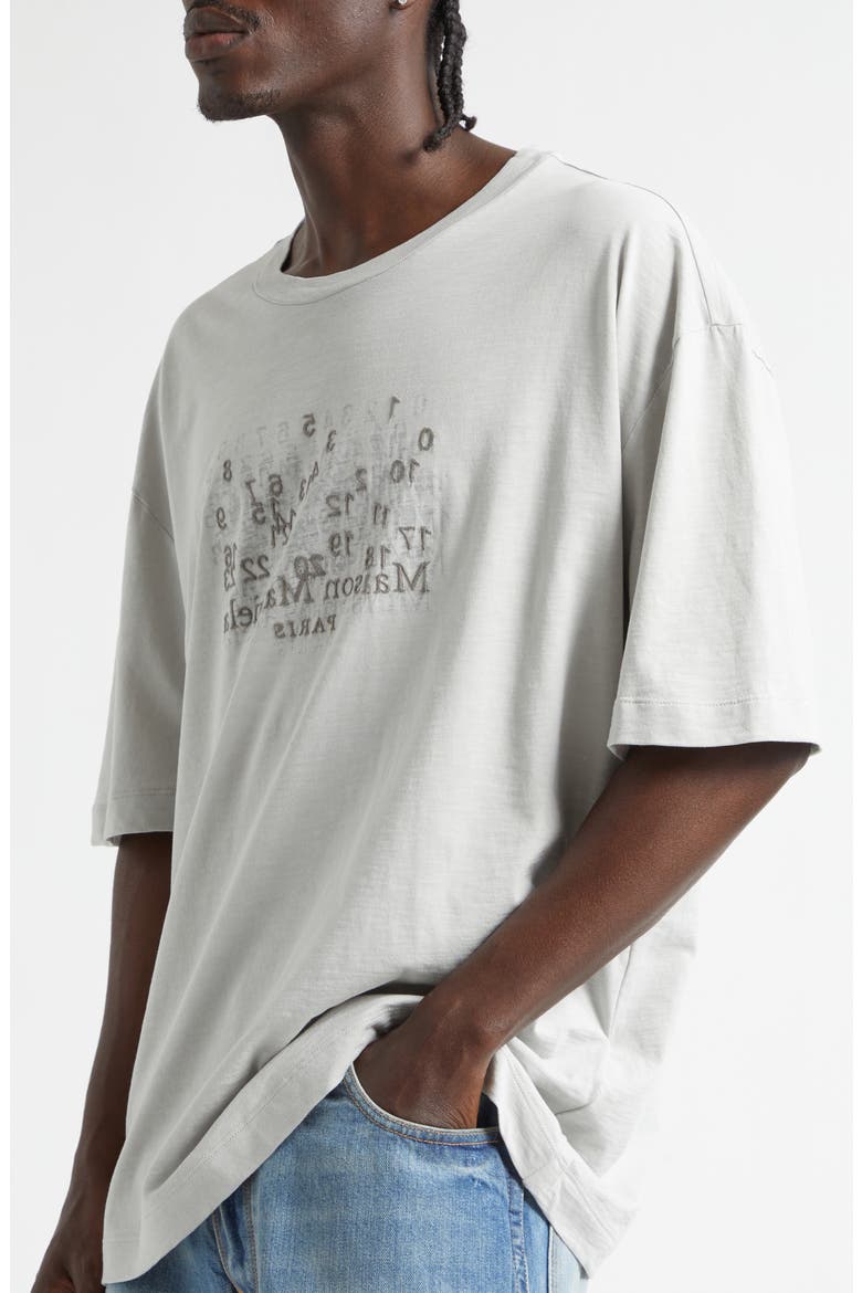 Numerical Logo Embroidered Graphic T-Shirt, Alternate, color, PEARL GREY
