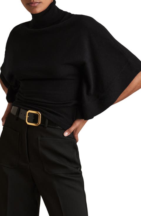 Hadley Turtleneck Dolman Sleeve Wool Sweater