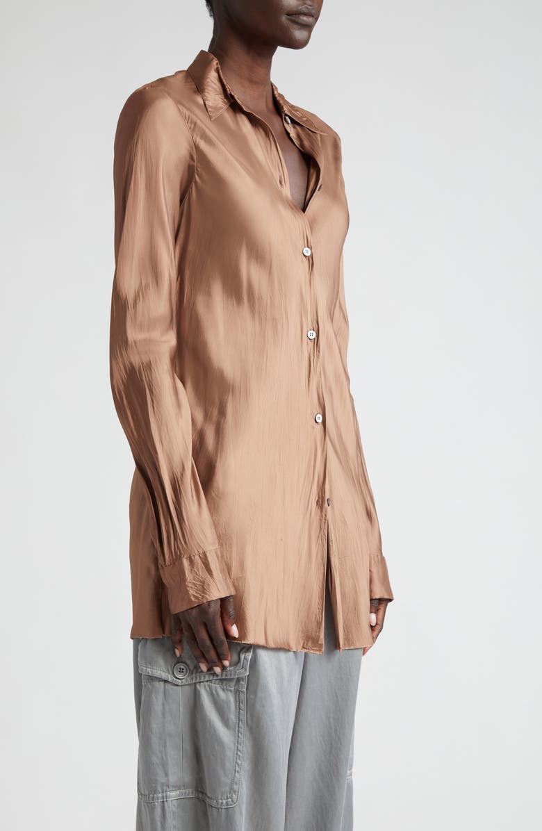 Dries Van Noten Calim Slim Fit Satin Shirt, Alternate, color, 