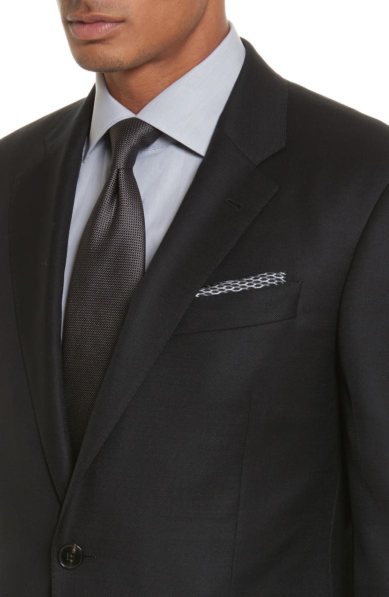 Armani Collezioni G-Line Trim Fit Wool Blazer, Alternate, color, 