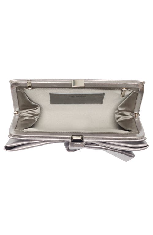 Stuart Weitzman The Vip Loveknot Clutch In Silver