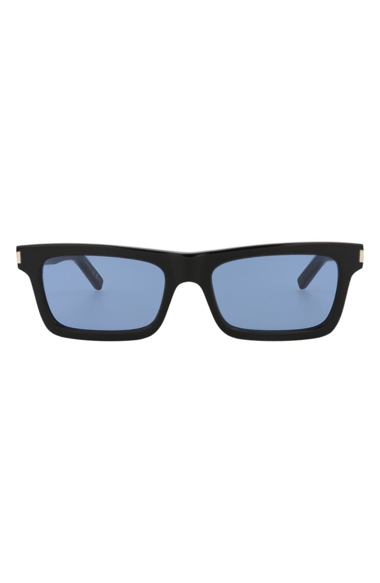 Saint Laurent 54mm Rectangular Sunglasses, Main, color, 