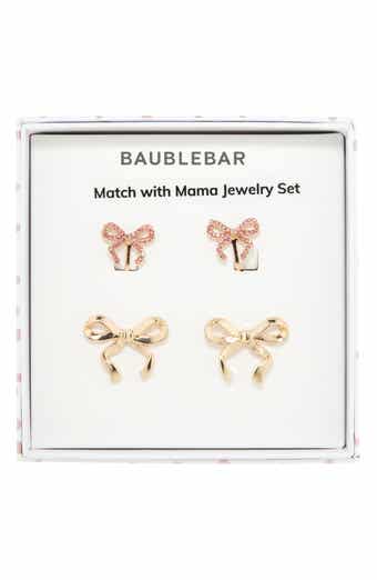 BaubleBar Match with Mama Set of 2 Bow Clip-On & Stud Earrings