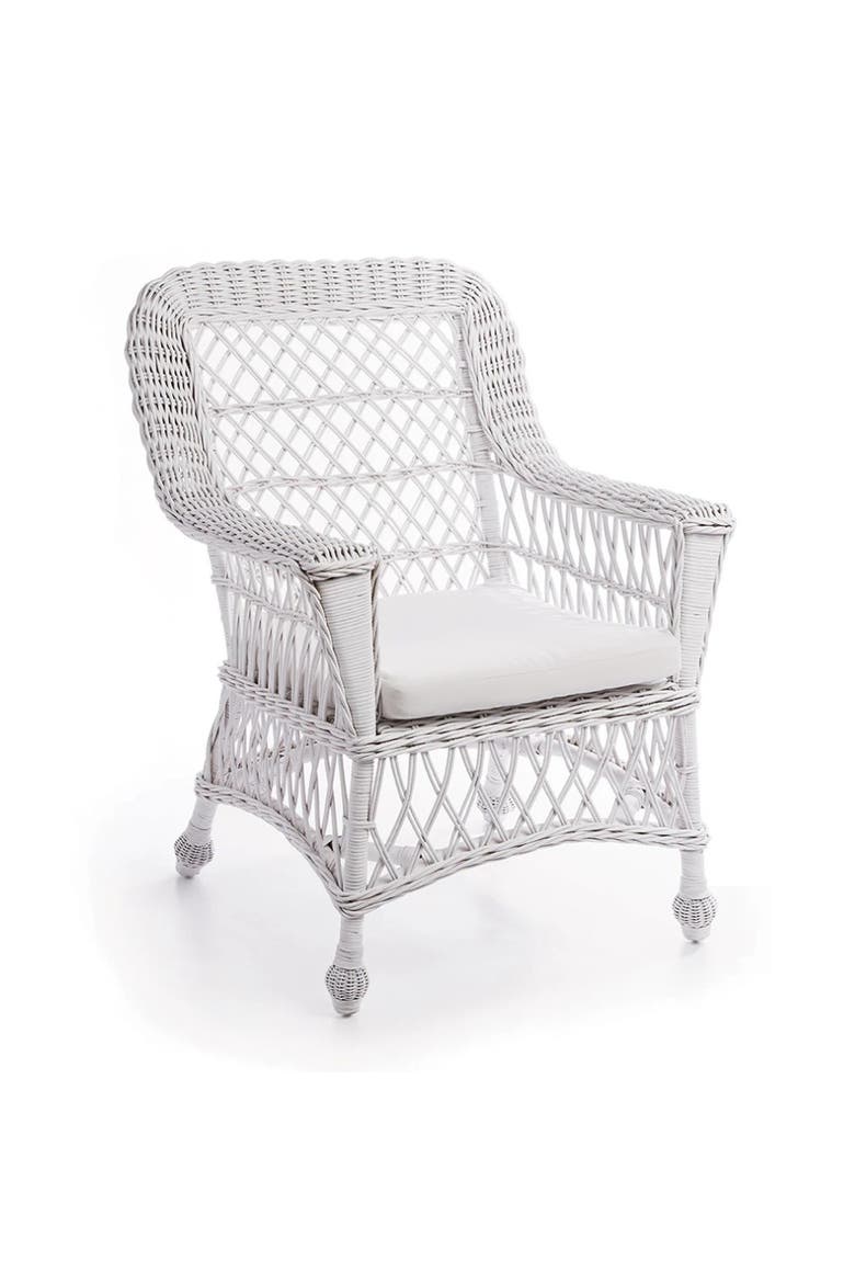 White Montauk Arm Chair, Main, color, White