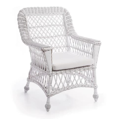 White Montauk Arm Chair
