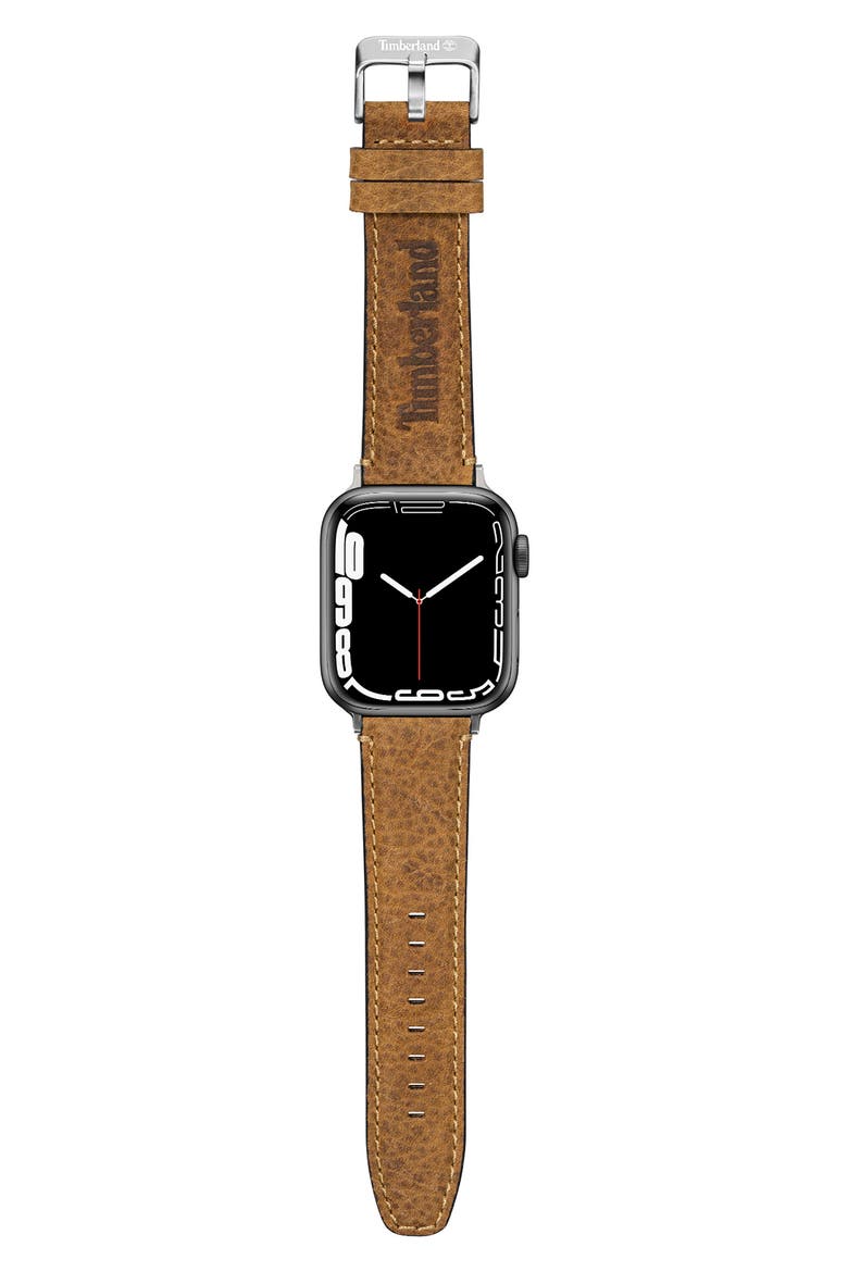 Barnesbrook Leather 20mm Smartwatch Watchband, Alternate, color, CAMEL