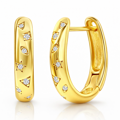 Crystal Huggie Earrings