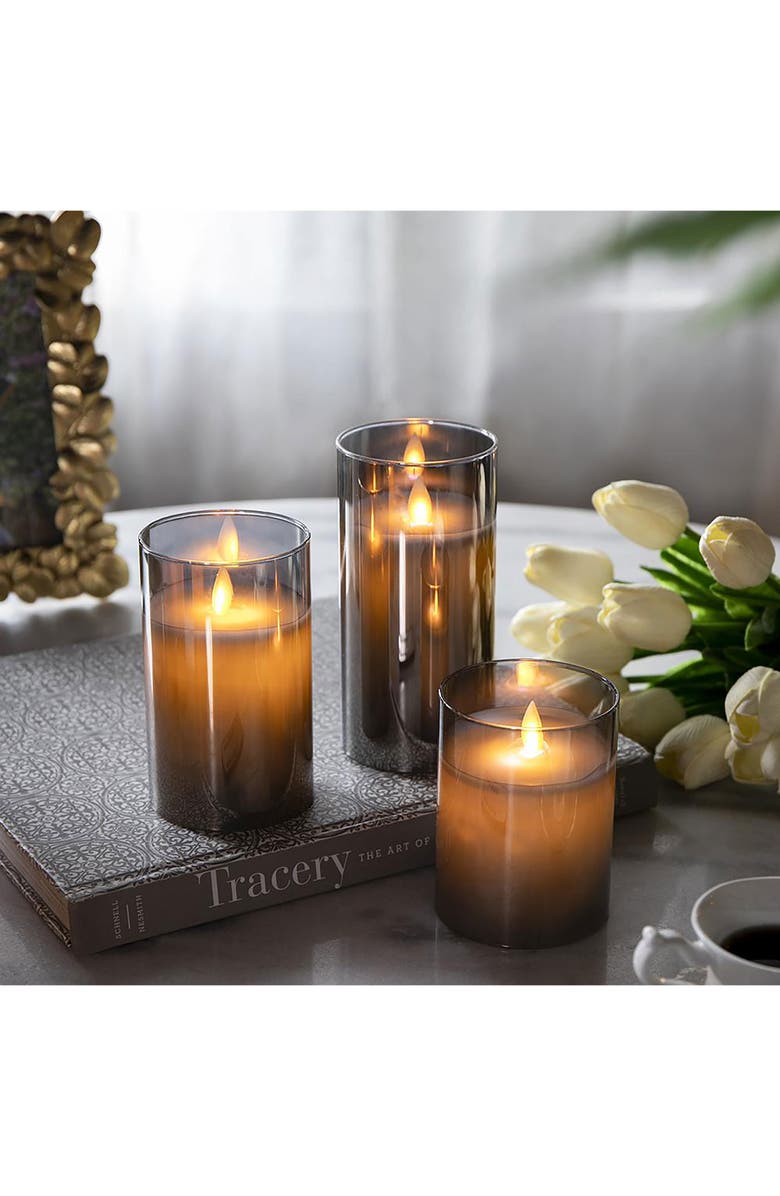 A & B Home Set of 3 Flameless LED Candles, Alternate, color,