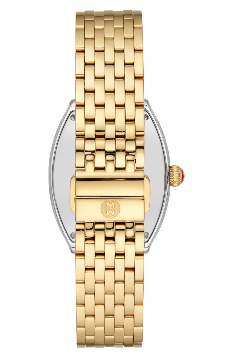 MICHELE Relevé Diamond Dial Watch Head & Interchangeable Bracelet, 31mm x 32mm, Alternate, color, Gold/ Silver/ Gold